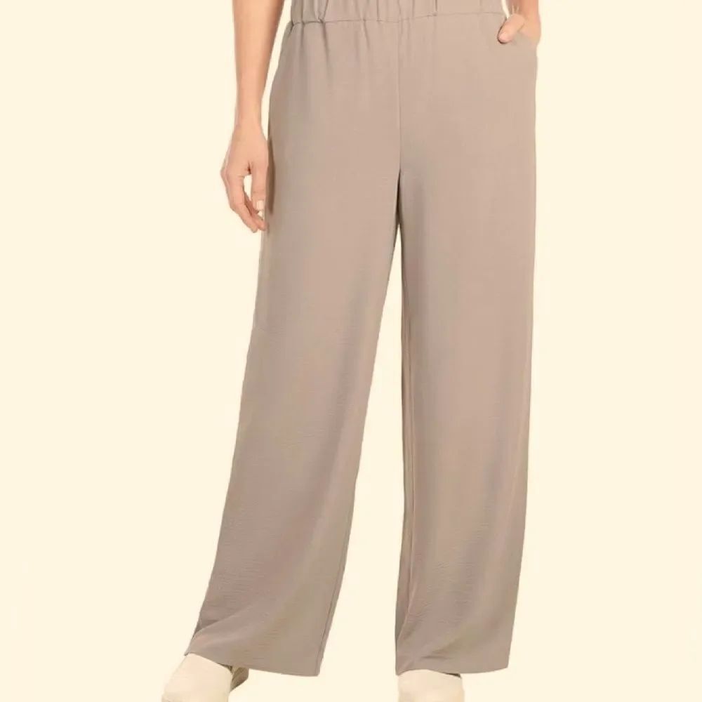 🛍️ Hilary Radley Women's Wide Leg Crinkle Pants with Elasticwaistband